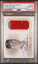 1/1 Tom Glavine Auto Patch Gold PSA 10 GEM MINT 2020 Topps Dynasty ONE OF ONE