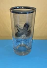 Vintage Federal Glass Grouse Silver Rimmed Glass Drinking Glass 5.5 Inches