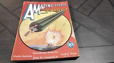 Amazing Stories Pulp Quarterly 1930 Fall Edition GD/VG (Great Spaceship Cover)