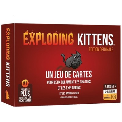 Ad Magic, Inc. (AdMagic Games) Exploding Kittens  Base Game (French) Ek 2025
