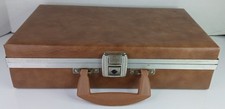 Vintage Niagara Falls Souvenir Travel Case   Brown Hard Shell Briefcase Style
