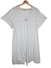Vintage Carriage Court Nightgown 2X Cottagecore Floral Lace Trim Sleepwear