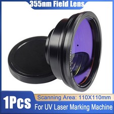 Objectif de terrain 110x110mm de haute qualité lentille en silice pour marqueur laser fibre UV 5W 355nm