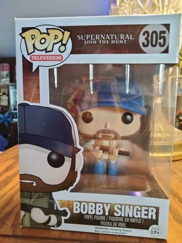 Funko Pop! TV: Bobby Singer # 305 Supernatural Vinyl Figure w/Protector.