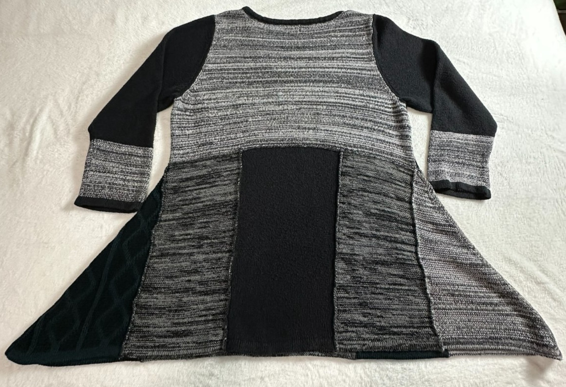 Unbranded Patchwork Colorblock Sweater Tunic 42" … - image 2