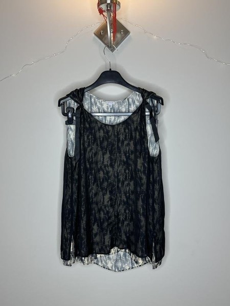 Women Jigsaw Shirt Black Silk M