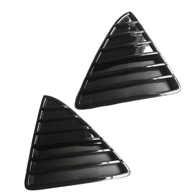 Pair of Left & Right Side Bumper Grille Black Plastic For 2012-2014 Ford Focus