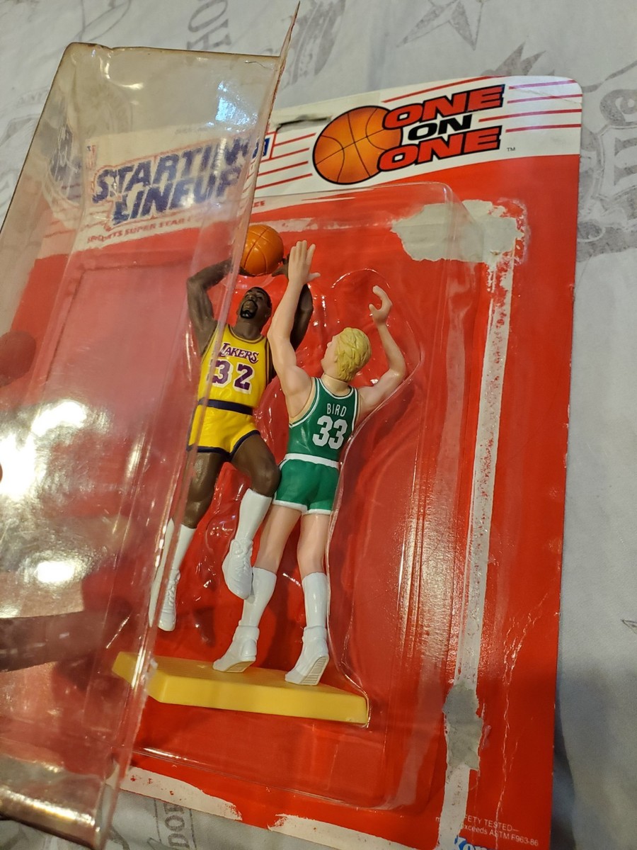 1989 Starting Lineup ONE ON ONE MAGIC JOHNSON LARRY BIRD Fig & Box