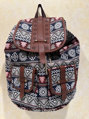Harlang Womens Backpack Computer Bag faux Leather and polyester ￼Ships Free