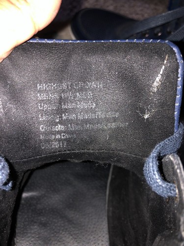 Kenneth Cole Reaction Highest Crown High Top Shoes 11.5M Navy Blue 2017 - Picture 4 of 10