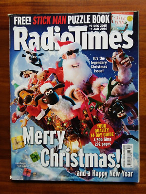 RADIO TIMES Weihnachtsmagazin 2015 - 2016 Neujahr Vintage Weihnachtstag BBC TV