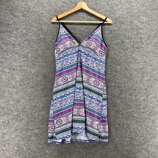 Unbranded Swim Dress Women L Blue Striped V-N...