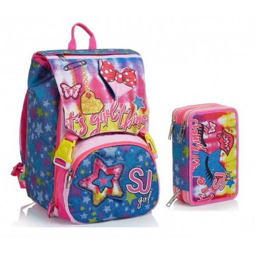 SCHOOLPACK ZAINO SEVEN SJ GANG FACE DA SJ NEW +QUICK CASE ASTUCCIO BIMBA  RAGAZZA | eBay