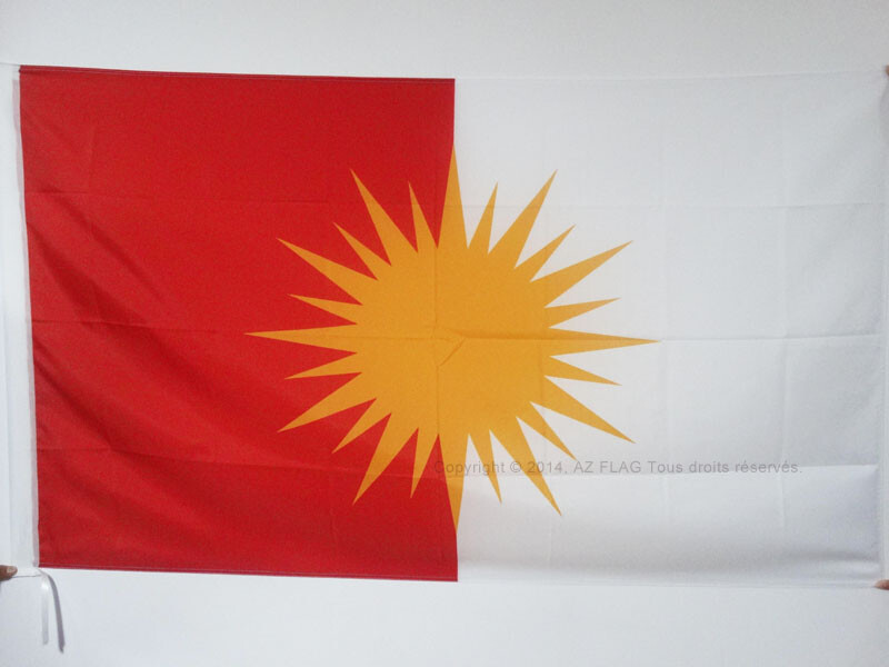 Drapeau Yézide Kurde 90 x 150 cm pour rassemblements et commémorations