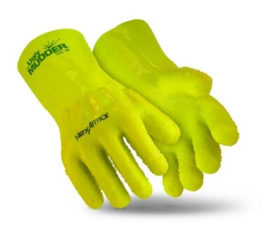 Size: M Gloves HexArmor 7213 Ugly Mudder Liquid Resistant High Vis Yellow HR