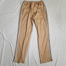 Vintage Nike PR Track Pants Gold Windbreaker Swoosh Logo 80s Size XL 30x33