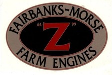Fairbanks Morse Z Farm,Engine Decal 3 7/8 x 2 1/2" Gas Motor Flywheel Antique 