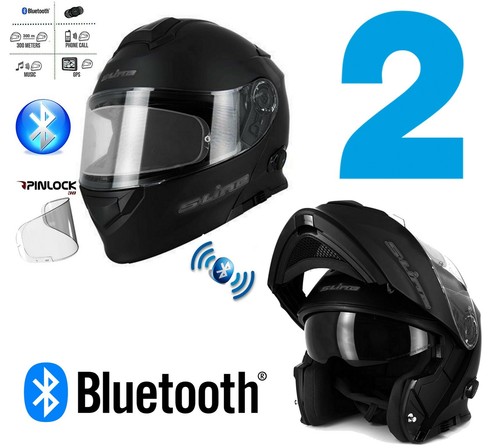 KIT COPPIA CASCHI BLUETOOTH MODULARI APRIBILI S-LINE S550BT INTERFONO  INTEGRATO | eBay