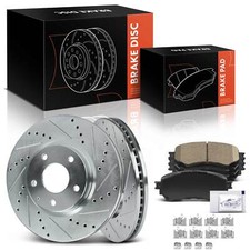 Drilled Brake Rotors & Ceramic Brake Pads for Mazda 6 2014-2018 2.5L Front Side