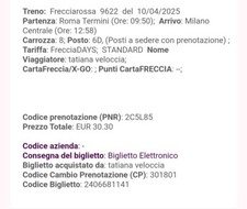 biglietti treno Frecciarossa 