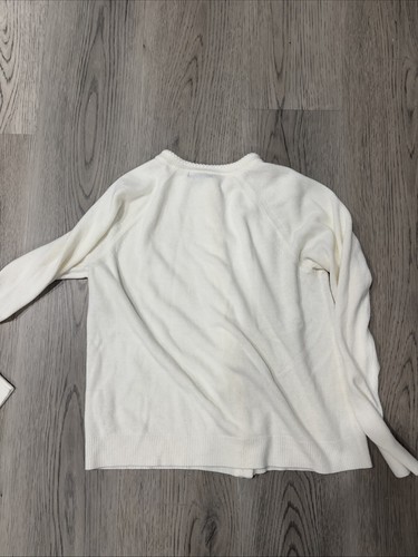 Sweater Girls XL White With Pearl Buttons  - Picture 5 of 6