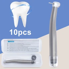 10pcs Dental Lab High Speed Handpiece 4 Hole Push Button Needle 400000 RPM