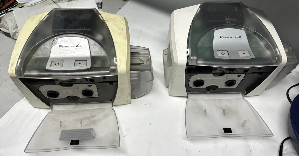 2 Fargo Persona C30 ID Card Thermal Printer Powers On As Is Parts Model # 044400 - Image 2 of 2