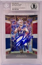 Josh Allen Bills Signed 2018 Select Prizm Tri Color RC #24 170 of 199 - BECKETT