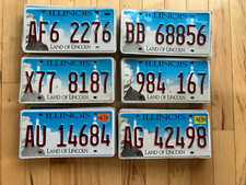 100 placas de licencia de Illinois en estado artesanal