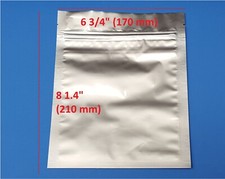  100pcs Anti-Static Bag-Seals ESD Shielding Silver Zip-170 x 210 mm , Unprinted