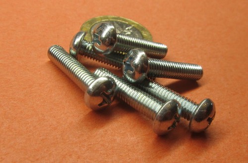 Zinc Plated Round Head Phillips Drive Machine Screw 10-24 x 7/8", 100 pcs - Picture 4 of 11