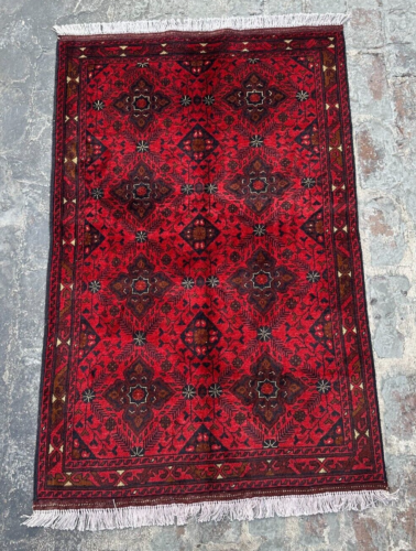 M497 - afghanischer turkmenischer Teppich Buchara Khal Muhammadi - 3'4 x 5'1 Fuß - Bild 1 von 12