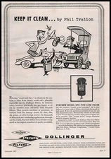 1957 Dollinger Staynew Filters Walt Disney Quote "Plausible Impossible" Print Ad