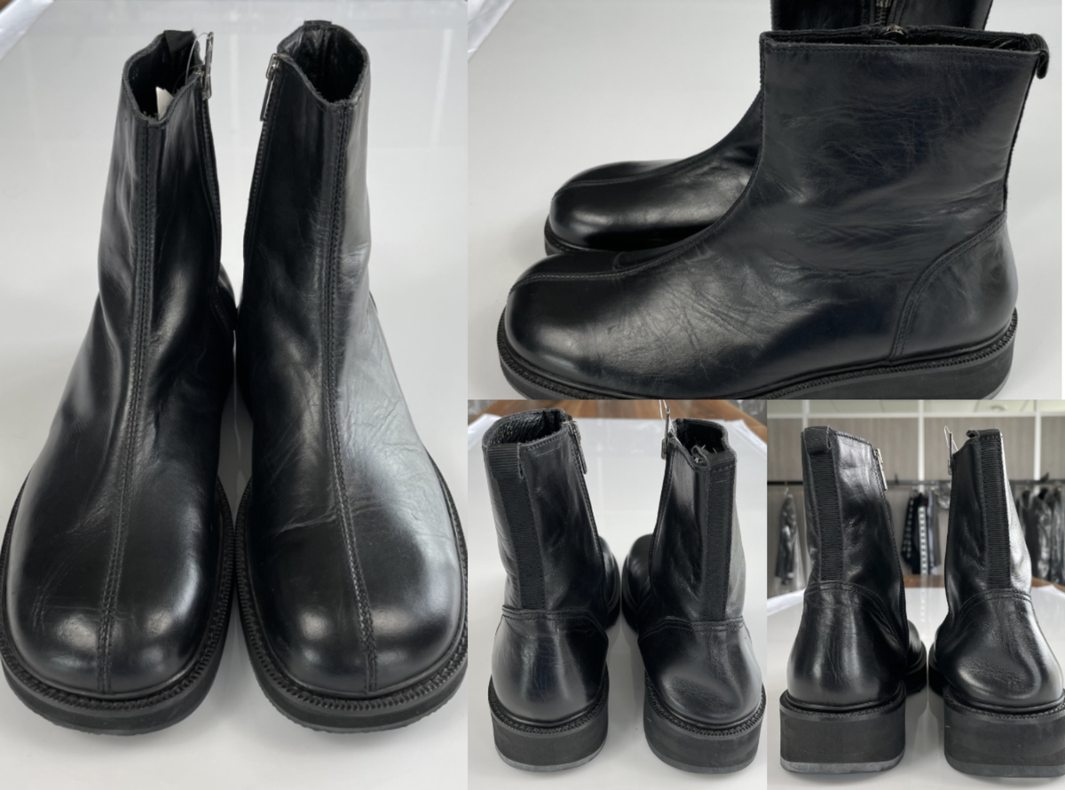 靴 Giorgio armani side zip leather boots Giorgio Armani Zip Leather Boots | Black | FARFETCH NO