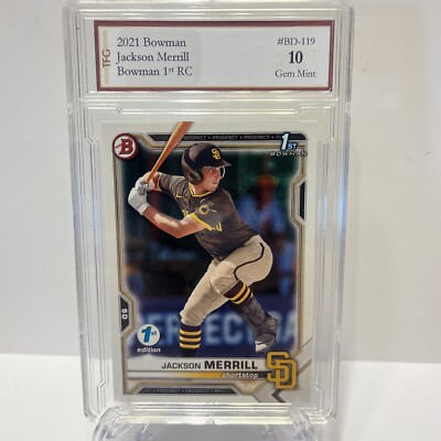 2021 Bowman 1st Jackson Merrill RC #BD-119 TFG GEM MINT 10 | eBay