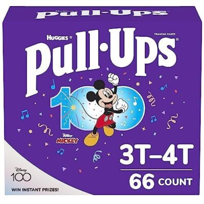 Huggies Pull-Ups Boys Potty Training Pants Size 3T-4T (32-40lbs) 66 Count  Disney