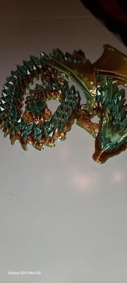 Articulated Crystal Wolf Dragon HUGE JUMBO size Rainbow Silk 3D Print