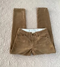 Boy's Lands' End 6X Corduroy Brown Classic Skinny Pants Kids Adjustable Waist