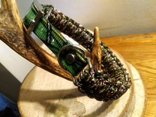 Handmade adjustable Camo Dog collar for Hunting, shooting, ferreting fieldsports