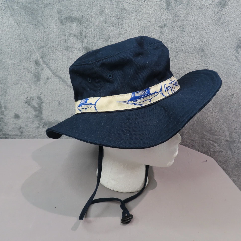 GUY HARVEY Sombrero Boonie Juvenil O/S Azul Marino Correa para la Barbilla Pesca Marlín Foto 3 de 4