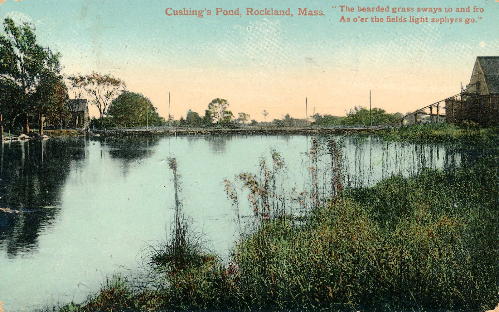 CUSHING'S POND, ROCKLAND, MASS. MA. HOUSES.BUILDING/MILL/FACTORY. 2