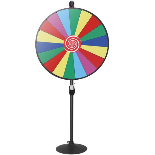 24" Prize Wheel Tabletop & Floor Stand Adjustable 14 Slots w/Dry Erase & Markers - Picture 24 of 24