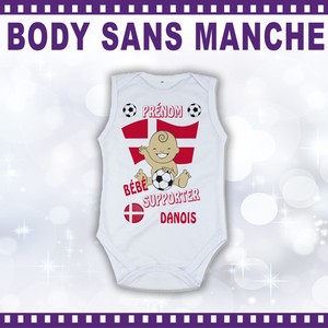 Body Sans Manche Bebe Supporter Danois Personnalise Avec Prenom Ebay