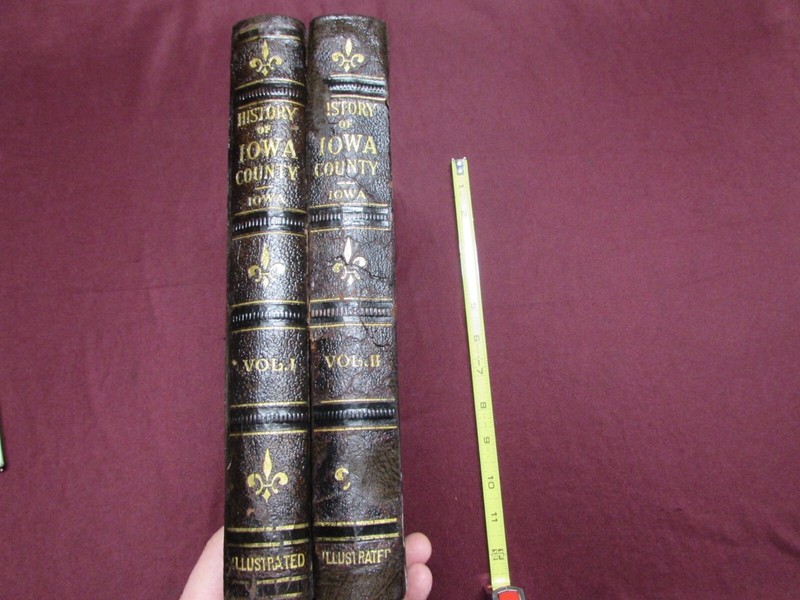 HISTORY OF IOWA COUNTY, IOWA, and Its People, 1915, 2 volumes complete, VG+cond.
