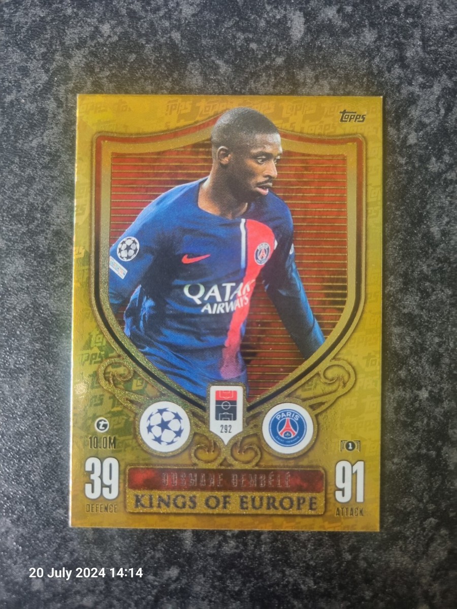 Ousmane Dembele KINGS OF EUROPE Card # 292 - Topps Match