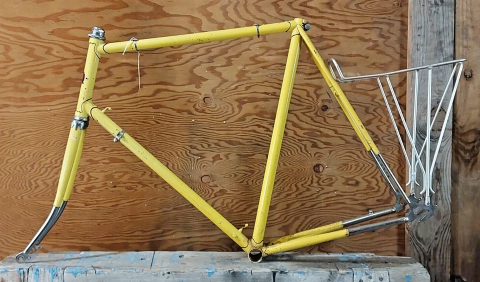 Cuadro de bicicleta de carretera Fuji 1972 63 cm XX-grande acero con orejetas hecho en Japón envío rápido a EE. UU. Foto 2 de 4