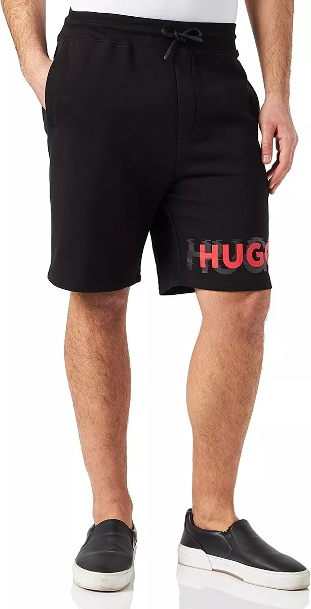 New Hugo Boss mens black Athleisure beach summer holiday gym pants