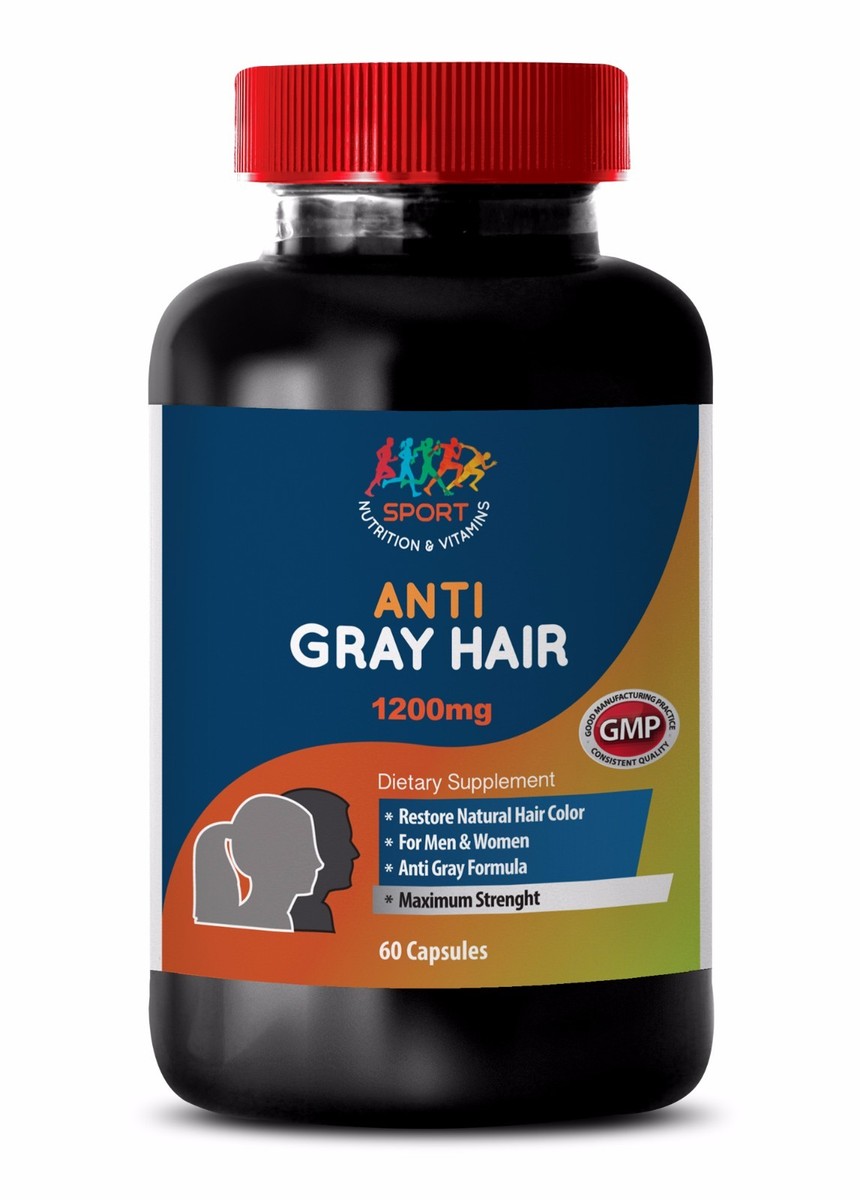 Produce Melanin Capsules - Anti-Gray Hair 1200mg - Gray Hair Dye 1B