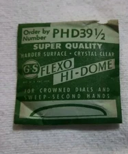 Germanow-Simon Mach (GS) PH39 1/2 Watch Crystal Part Flexo Hi-Dome Vintage NOS 