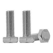 M6 x 20MM SET SCREWS HEX HEAD FULLY THREADED BOLT STAINLESS STEEL A2 - DIN 933